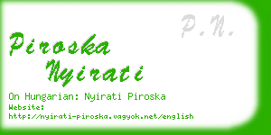 piroska nyirati business card